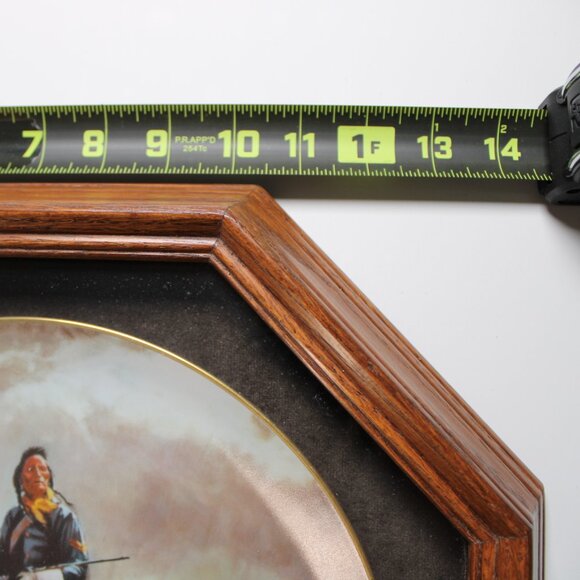 Indian Scout Collector Plate Olaf Wieghorst Fairmont Fine China 1970s Vintage - Picture 10 of 11